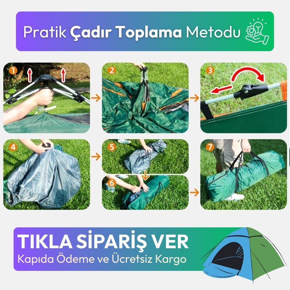 Pratik Çadır Toplama Metodu ile Kolay toplama